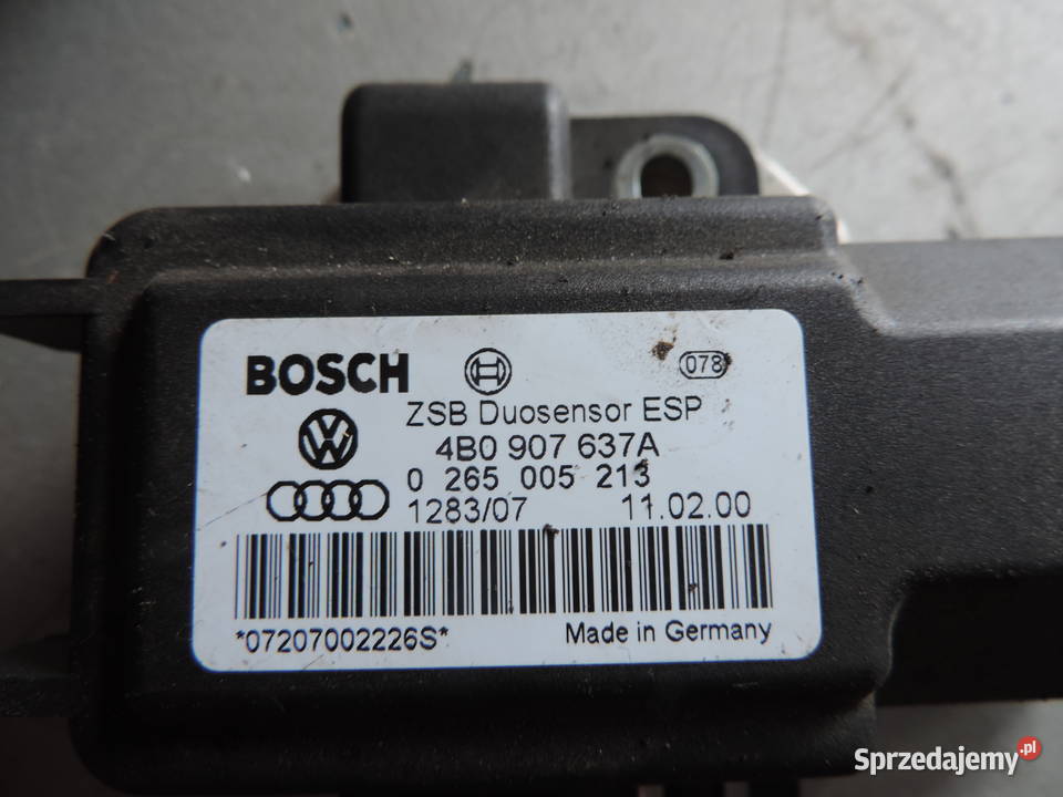 AudiA4 A6 C5 moduł czujnik sensor ESP 4B0907637A Układ elektryczny małopolskie Nowy Sącz