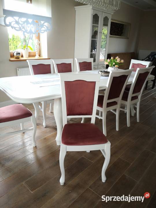 Stylowy Zestaw Stół 8 Krzeseł Bekas Meble Milanówek