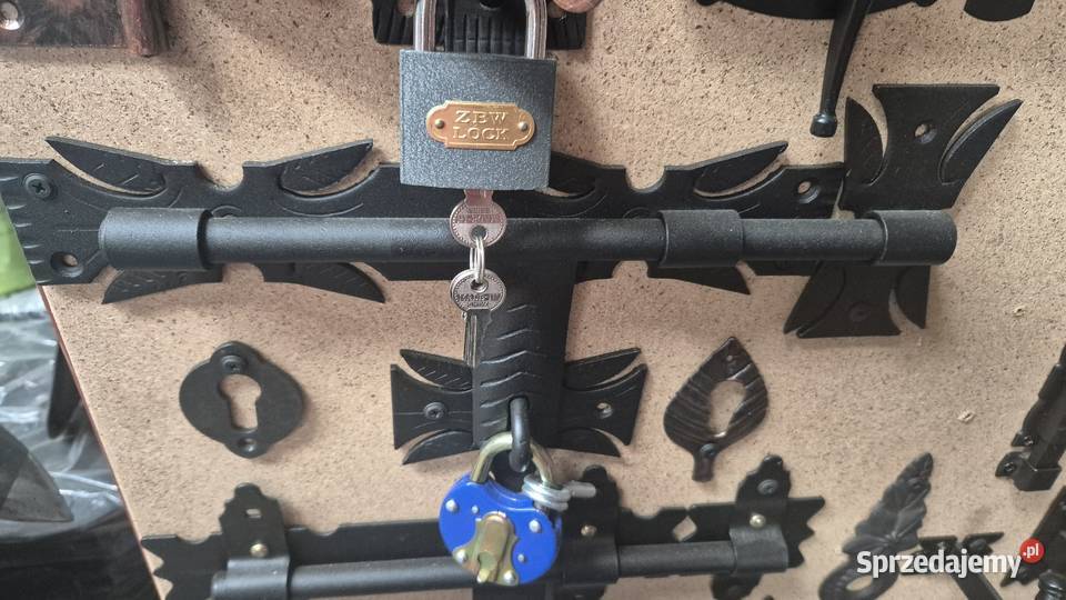 2 sztuki Zawias pasowy kuty 600mm ozdobny czarny Lublin