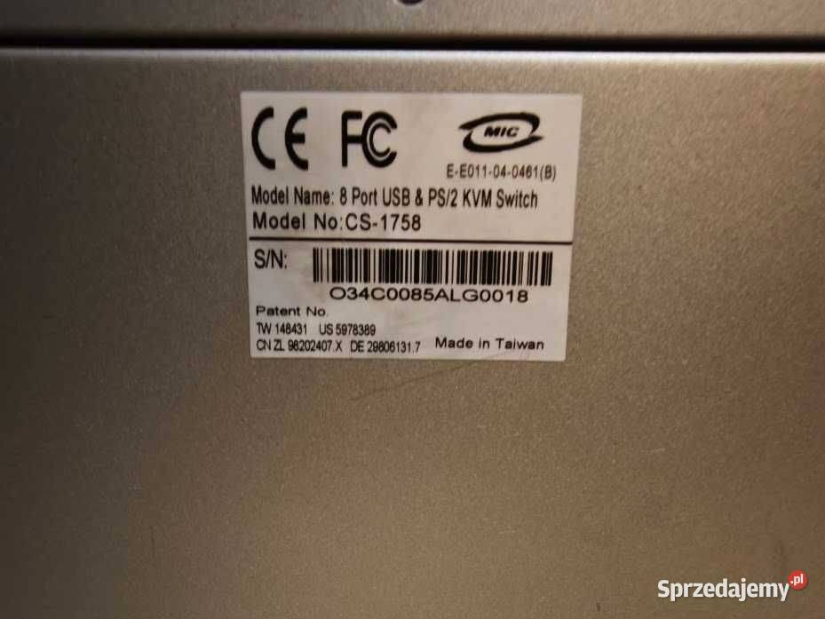 Przełącznik KVM ATEN CS1758 8 komputerów 1