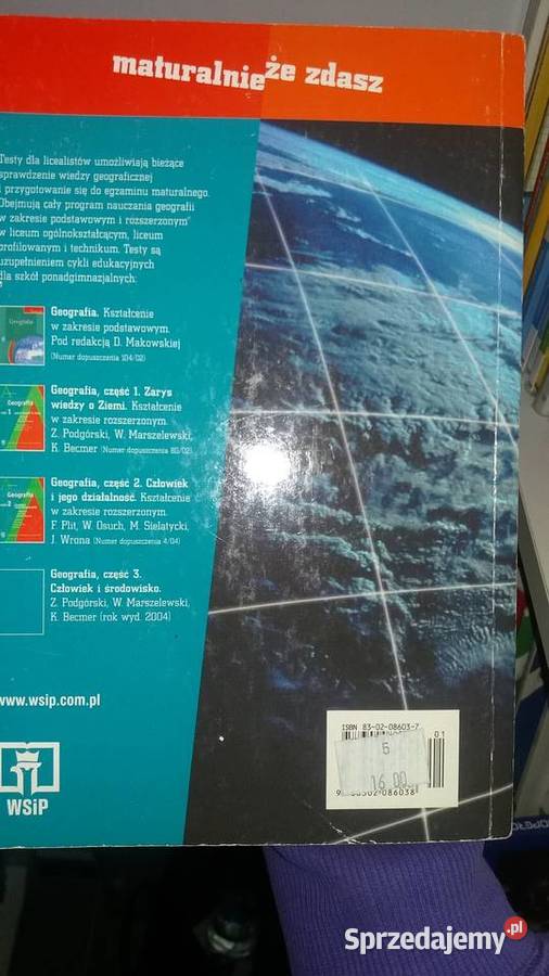 geografia matura unikaty antykwariaty Warszawa mazowieckie sprzedam