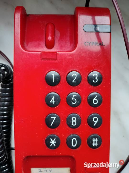 Aparat telefoniczny cyfral czerwony Pozostałe Choszczno