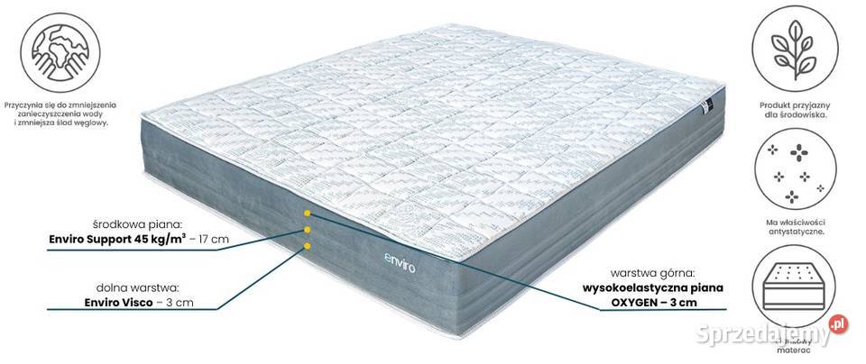 Materac ENVIRO OXY MATERASSO piankowy dostępny w Łóżka i materace