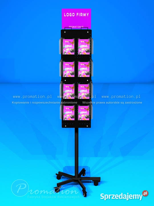 Obrotowy stojak Premium 32 kieszenie A6 czarna Kraków