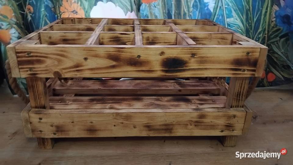 Skrzynka na winodekoracyjna rustykalna ręcznie Nowy Sącz