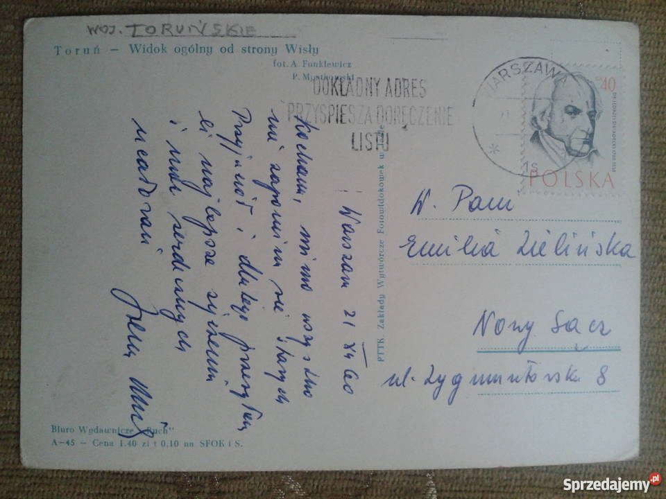 TORUŃ WIDOK NA MIASTO STRONY WISŁY Piszczac sprzedam