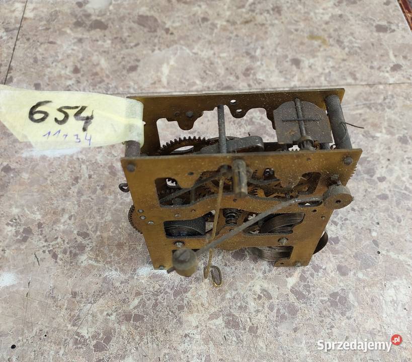 654 Mechanizm starego zegara ściennego Junghans pomorskie Tczew