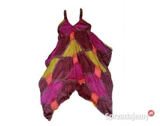 Kombinezon damski boho XL 40 42 haremki luźny kolorowy Gdańsk