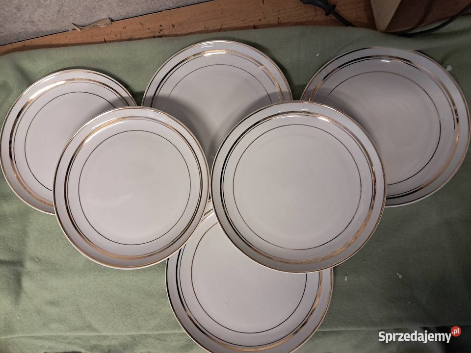 6 małych talerzyków z prlu z wytwórni Lubiana