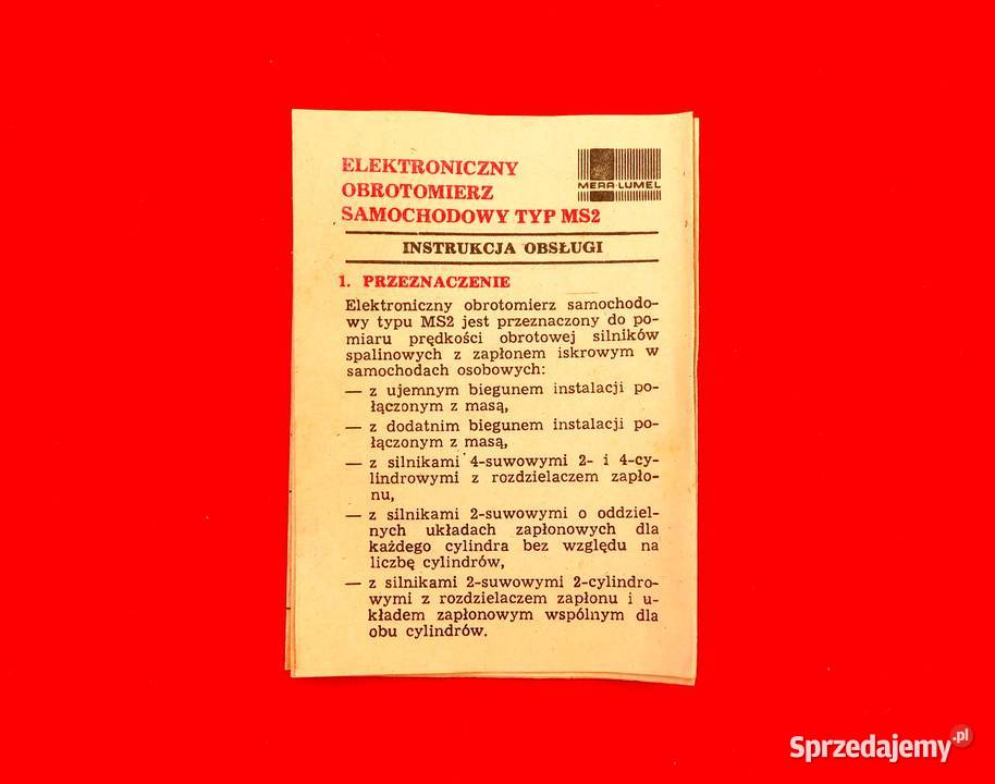 Obrotomierz Lumel MS2 Fiat 126p 126 125p 127 132 Tarnów