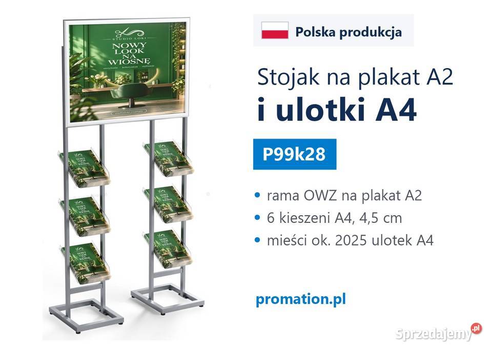 Stojak podwójny na katalogi reklamowe A4 z Sklep pomorskie