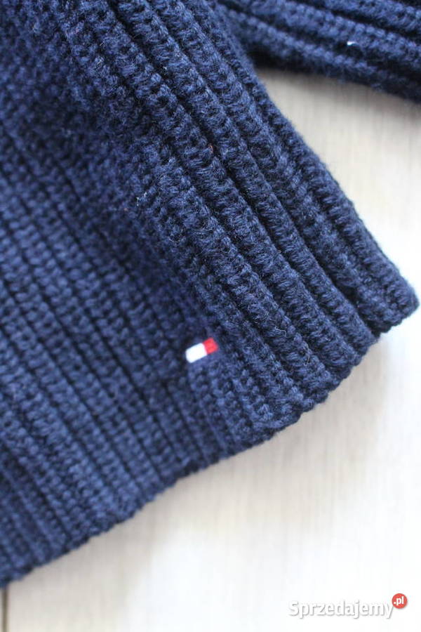 granatowy sweter rozpinany m Bez wzoru Warszawa sprzedam