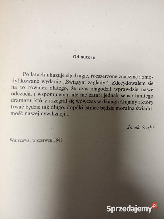 Świątynia zagłady Syski antykwariat księgarnia Warszawa
