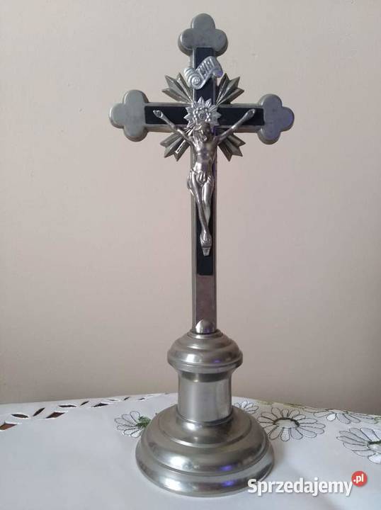 Duży Metalowy Krzyż Kolędowy Retro Wałbrzych
