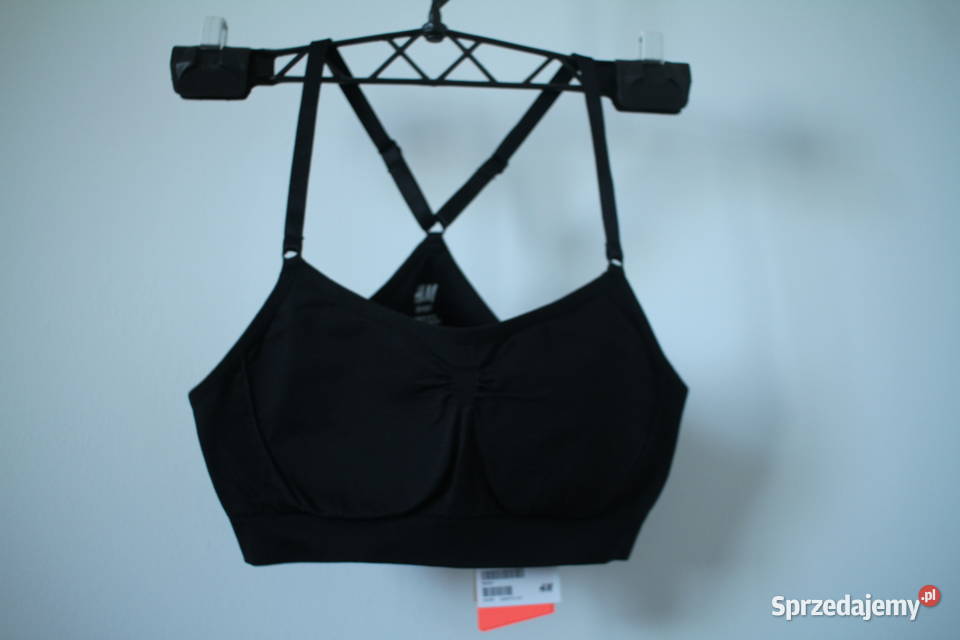 CZARNY TOP SPORTOWY HM XS 34 SPORT FITNESS Odzież sportowa Toruń