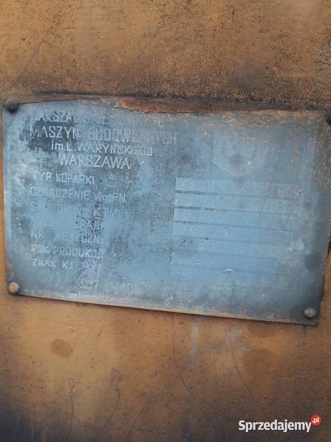 Koparka Gąsienicowa Waryński 611 Błotniak Rok produkcji 1989 Hajnówka