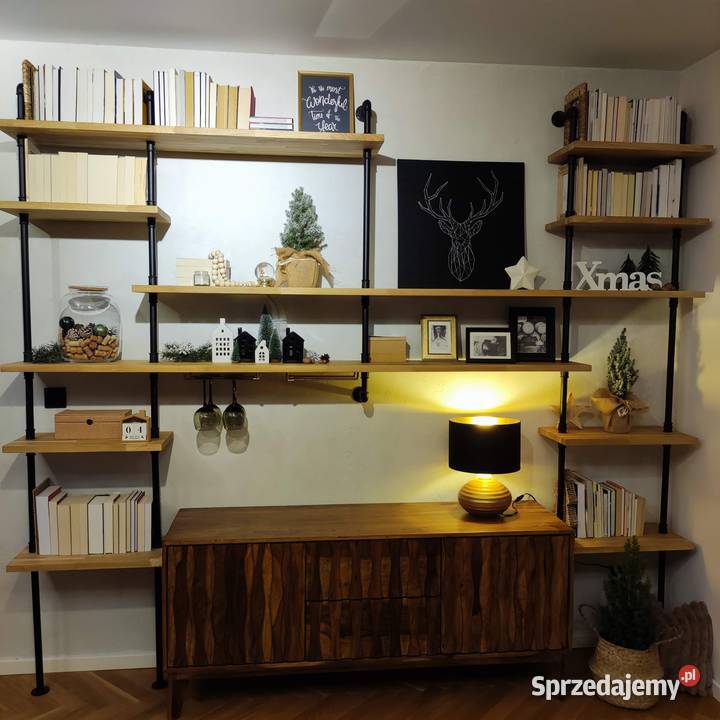 Regał dębowy loft Meble Tychy