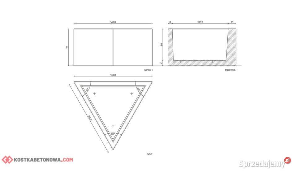 Betonowa Donica Triga Wrocław sprzedam