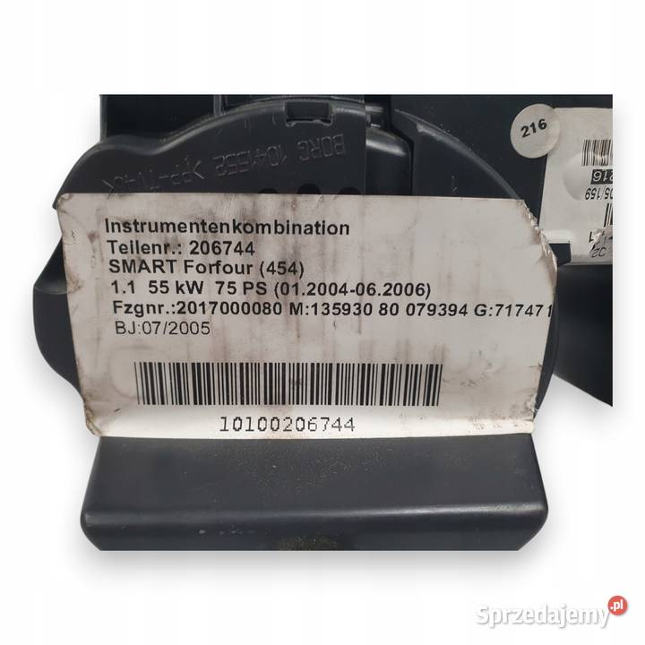 LICZNIK ZEGARY A4545404311 Smart ForFour 10 11 i Chełm