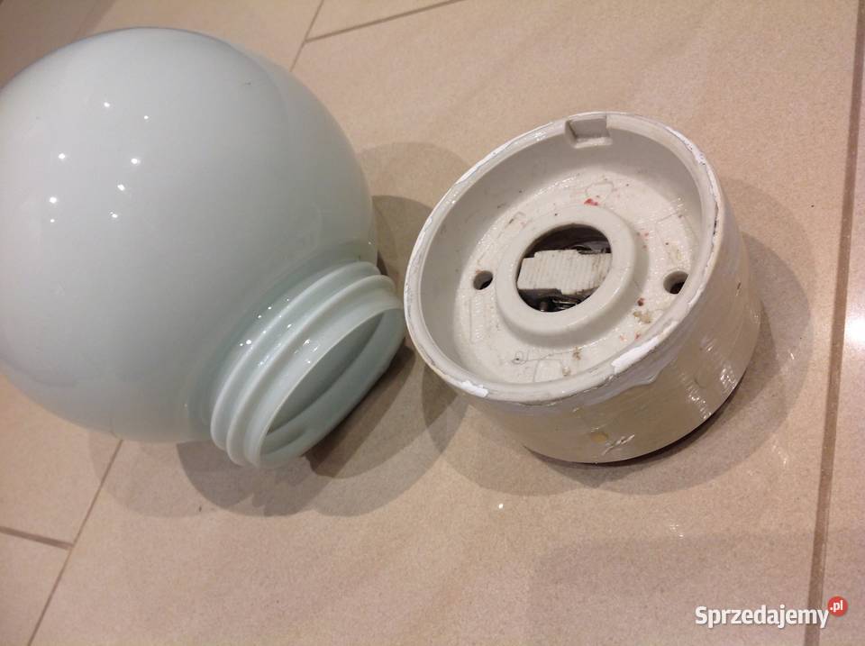 Lampa Sufitowa Biały Klosz z Oprawą Ceramiczną Nowa Sól