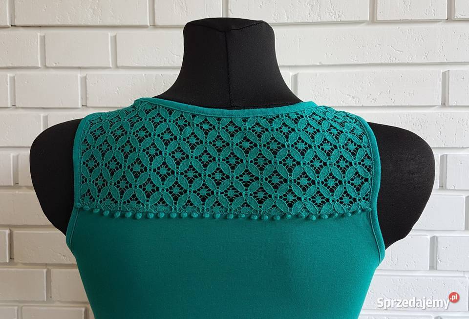 Bluzka koronkowa butelkowa zieleń esmara 36S