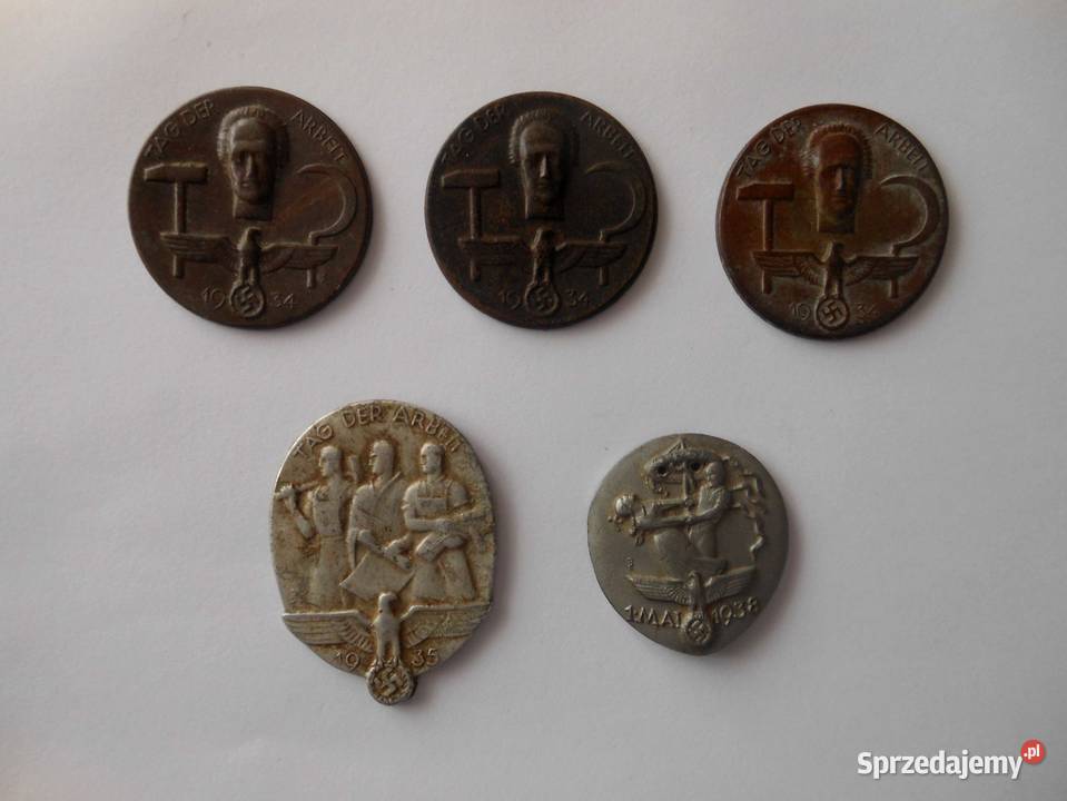 Niemieckie odznaki pierwszomajowe warmińsko-mazurskie Bukowo