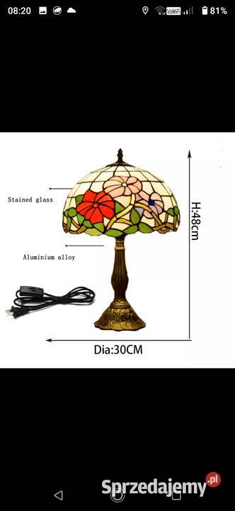 lampa witrażowa Tiffany piękna Białystok