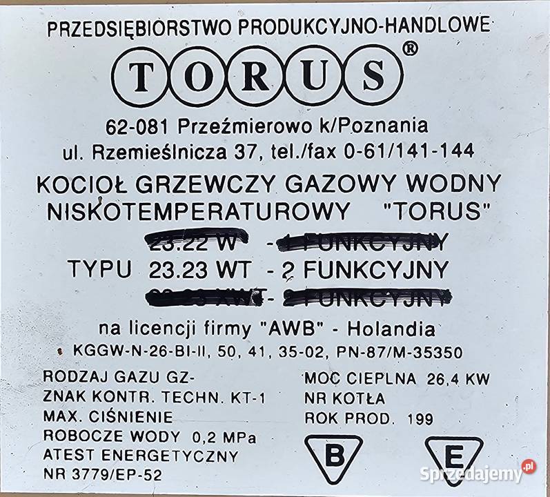 Torus 2323 wt Nowy Tomyśl sprzedam