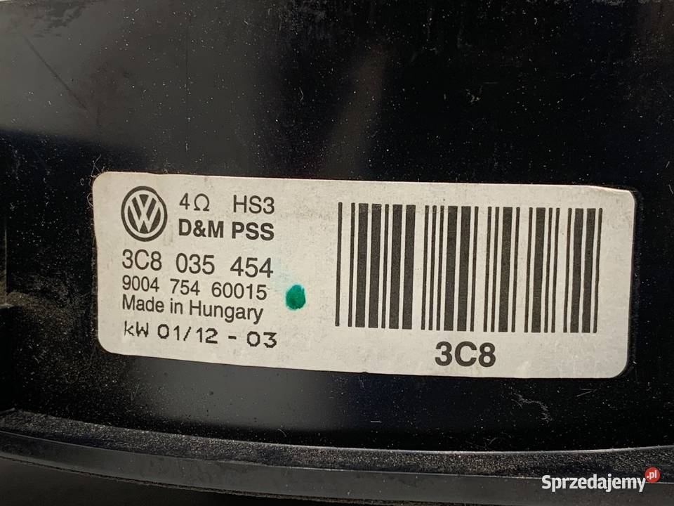 GŁOŚNIKI KOMPLET VW CC B7 3C8035454