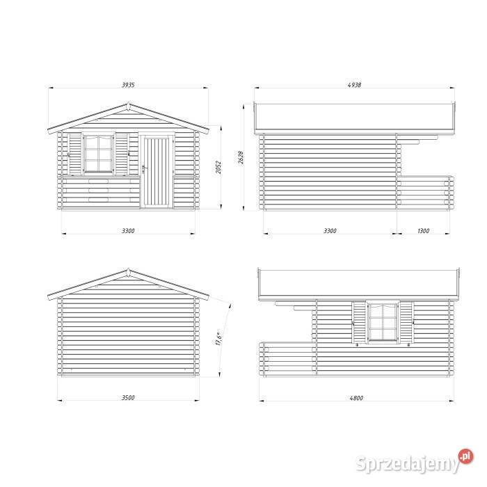 Drewniany domek ogrodowy Ela 104 42 m2 warmińsko-mazurskie Mrągowo