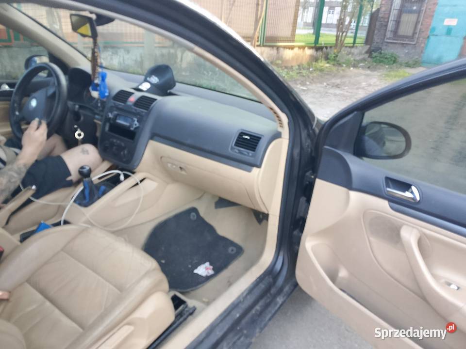Golf V 19tdi Wnętrze skóra beżowa śląskie sprzedam
