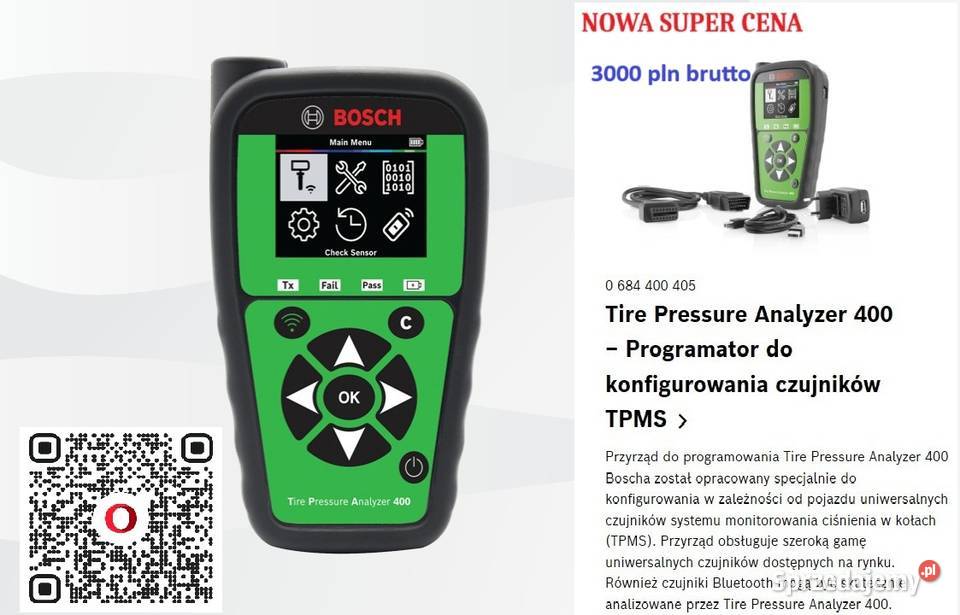 TPA 400 Bosch Tire Pressure Analyzer 400 Bielsko-Biała