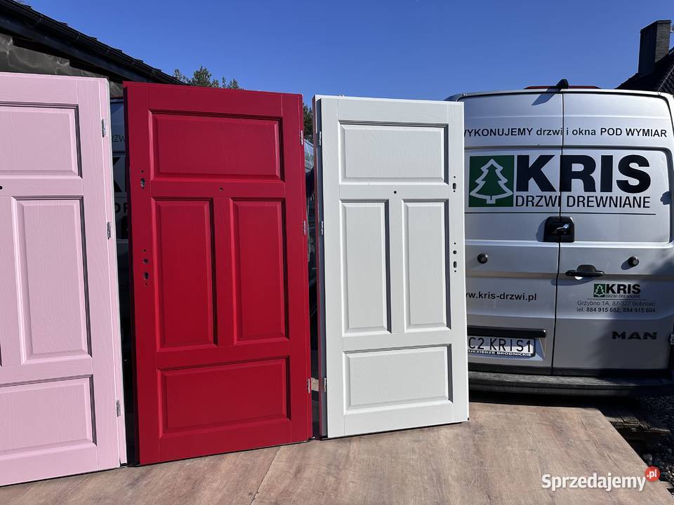 Drzwi DREWNIANE zewnętrzne wewnątrzklatkowe 208cm Łódź