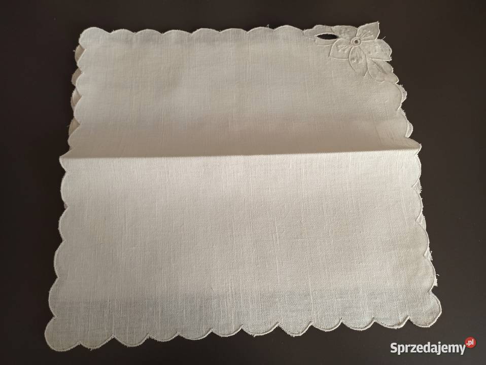Serwetki lniane z haftem Nowe 100 len 32x32 podlaskie Białystok