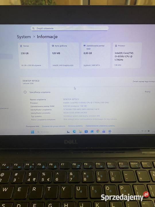 Dell Latitude 5290 i58generacja Nowa bateria Węglowice