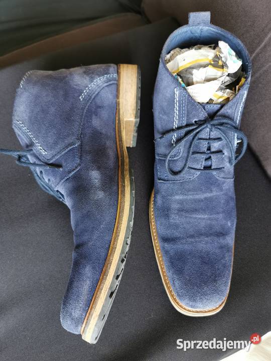 Eleganckie Buty firmowe Skóra Naturalna NUBUK 44 Łódź sprzedam