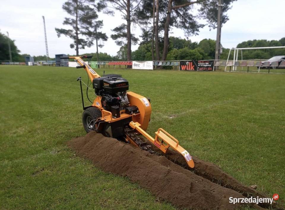 Wykop liniowy koparka łańcuchową pod nawodnienie opolskie Polska Nowa Wieś usługi budowlane