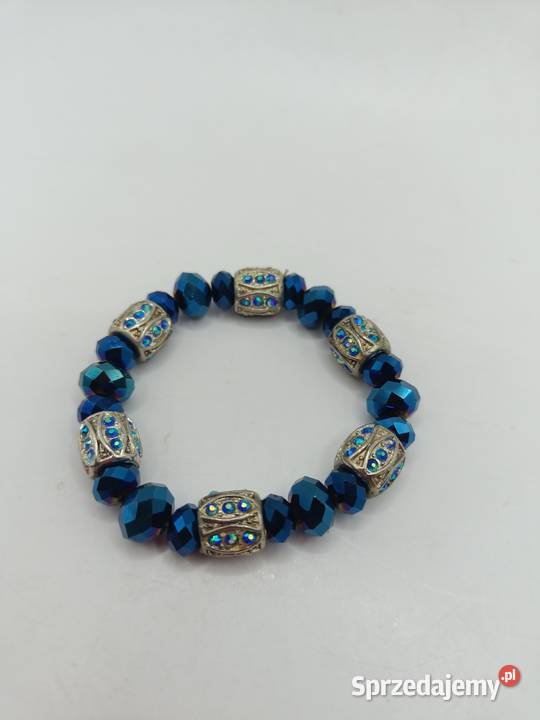 Bransoletka na gumce piękne szlify metalowe