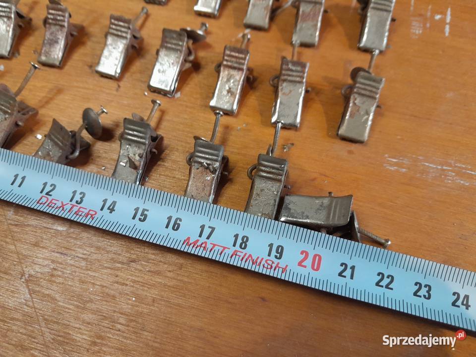 Stare żabki do karniszy metalowe zabytek PRL Dąbrowa Górnicza