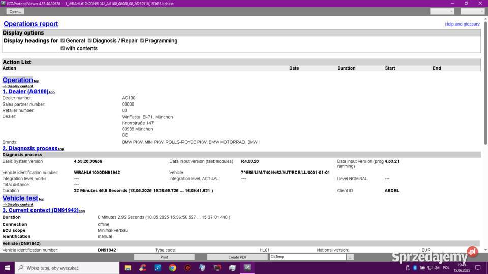 BMW ISTA 45040 EN KDCAN ENET ICOM ESYS LICENCJA Kraków sprzedam