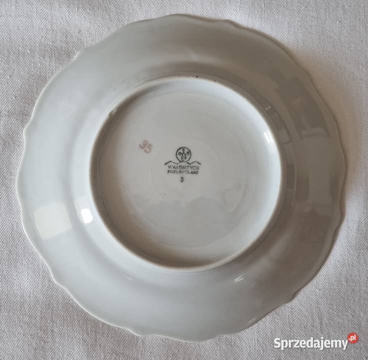 Talerzyki deserowy porcelana Wałbrzych vintage inny kolor Warszawa sprzedam