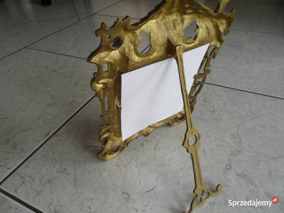 ramka mosiądz Rękodzieło Antyki, Sztuka, Kolekcje Wałcz