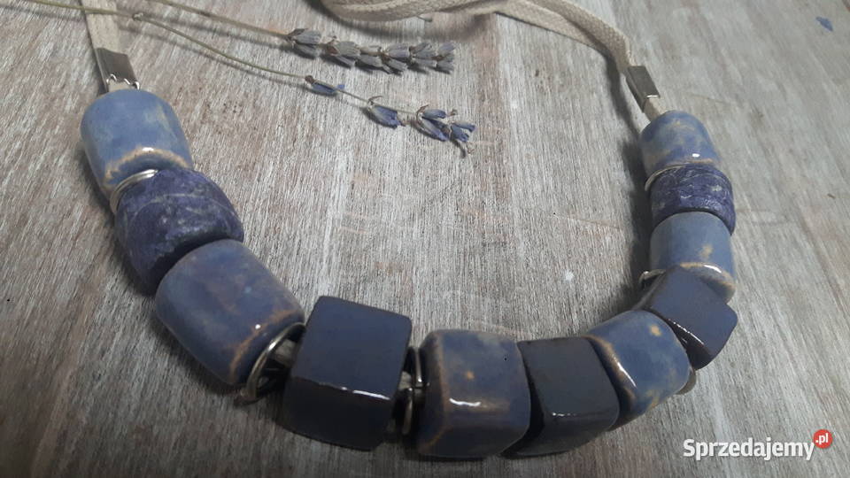 Naszyjnik ceramiczny ręcznie wykonany mazowieckie Otwock sprzedam