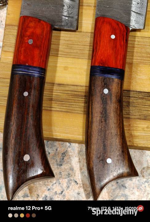 Komplet 6 noży damasceńskich handmade 312 warstw Ostrów Mazowiecka sprzedam