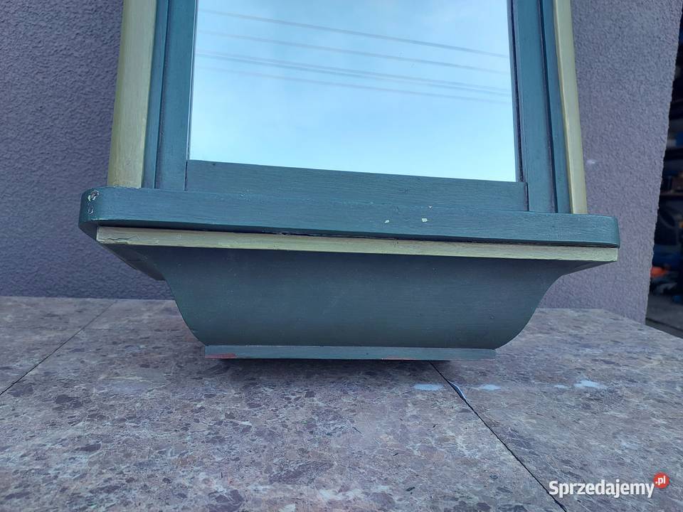 Szafka lustro ze skrzyni starego zegara 1923r Tczew