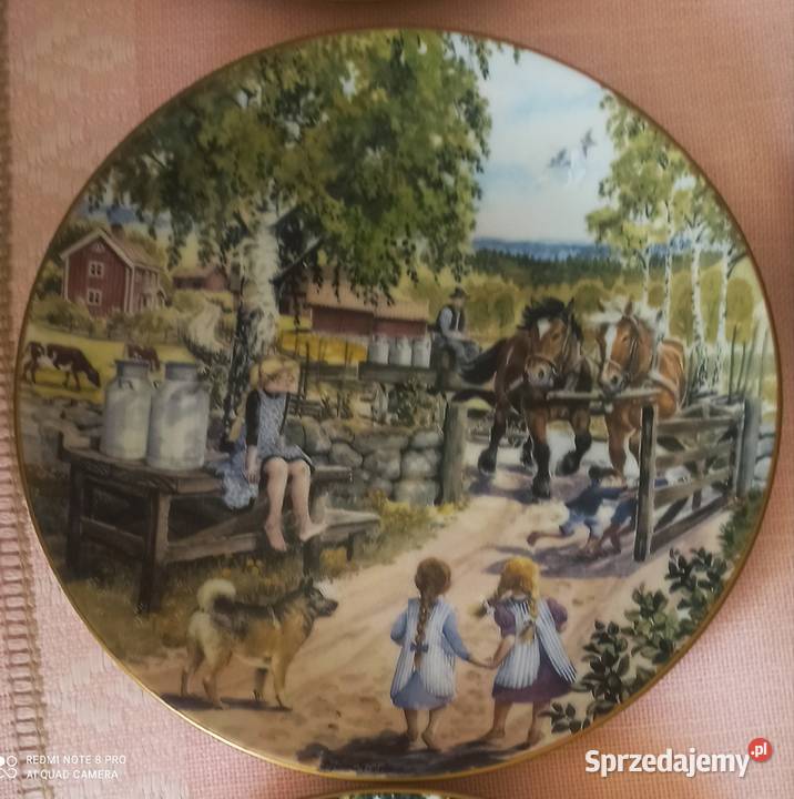 Talerz Życie na farmie Wg obrazów Bjrna Gidstama Gdańsk
