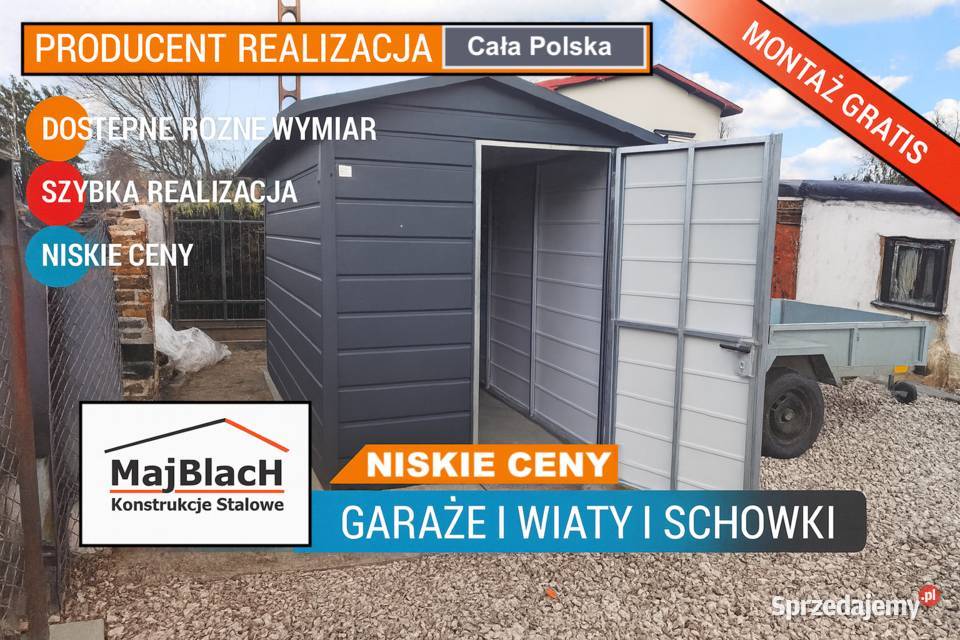 MAŁY GRAFITOWY Garaż Blaszany Na narzędzia Leżajsk