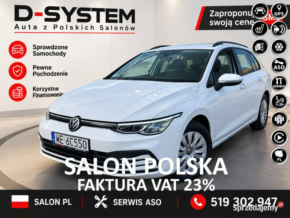 Volkswagen Golf 2022 Salon Polska 1Właściciel czujnik deszczu Białystok