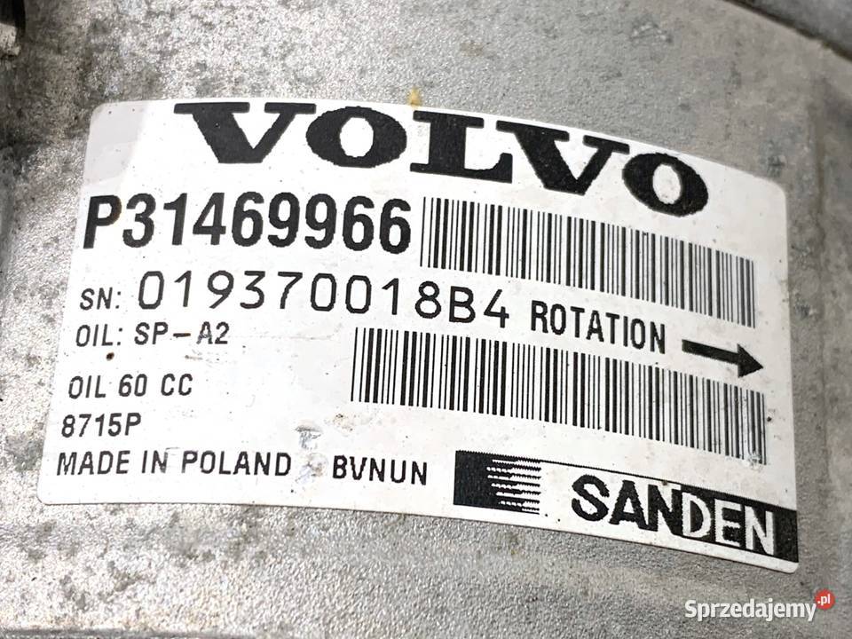 SPRĘŻARKA KLIMATYZACJI VOLVO V90 II P31469966 20
