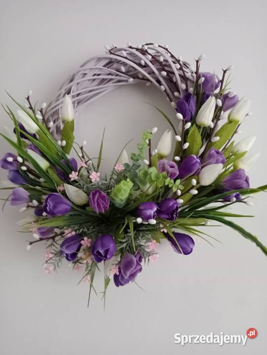 Wianek na drzwiwiklinowy wianeksztuczne kwiaty Radom